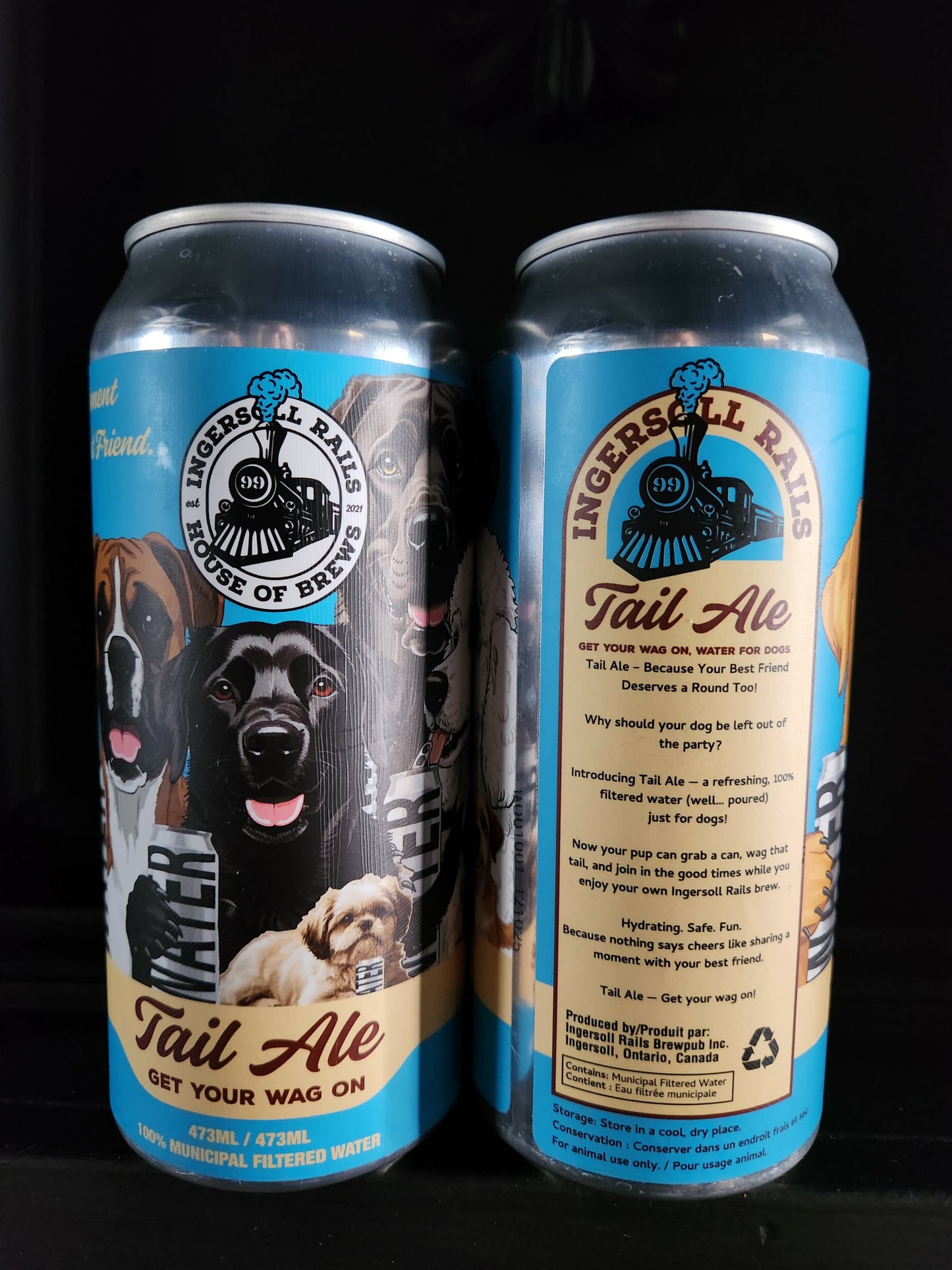 Ingersoll Rails "Tail Ale" 100% Filtered Water - A Great Stocking Stuffer!