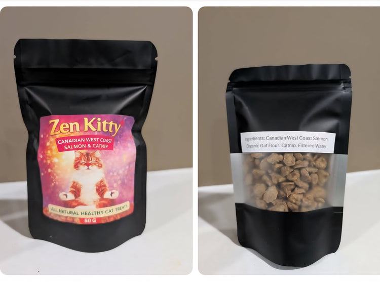 West Coast Canadian Salmon and Catnip Treats-50g pouch