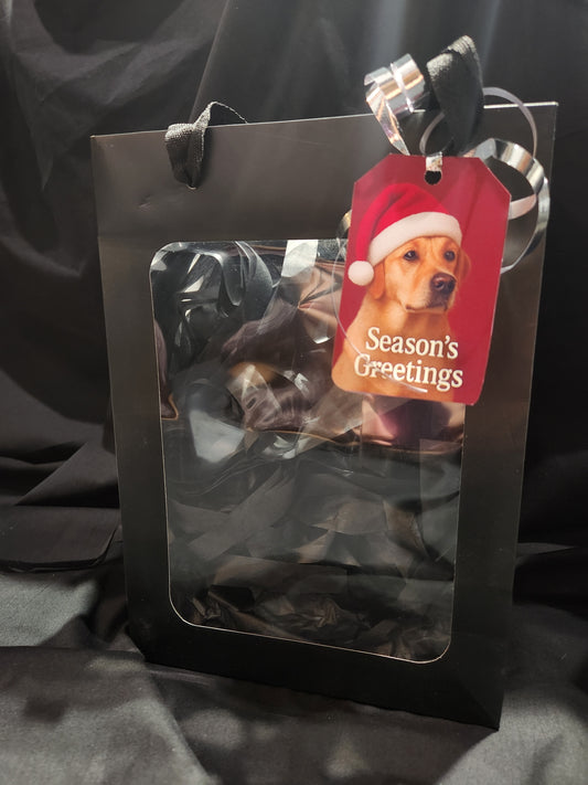 Medium-Large Dog Christmas Gift Bag Black