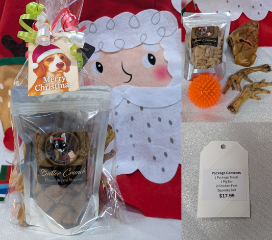 Christmas Dog Treat, Chews & Ball Gift